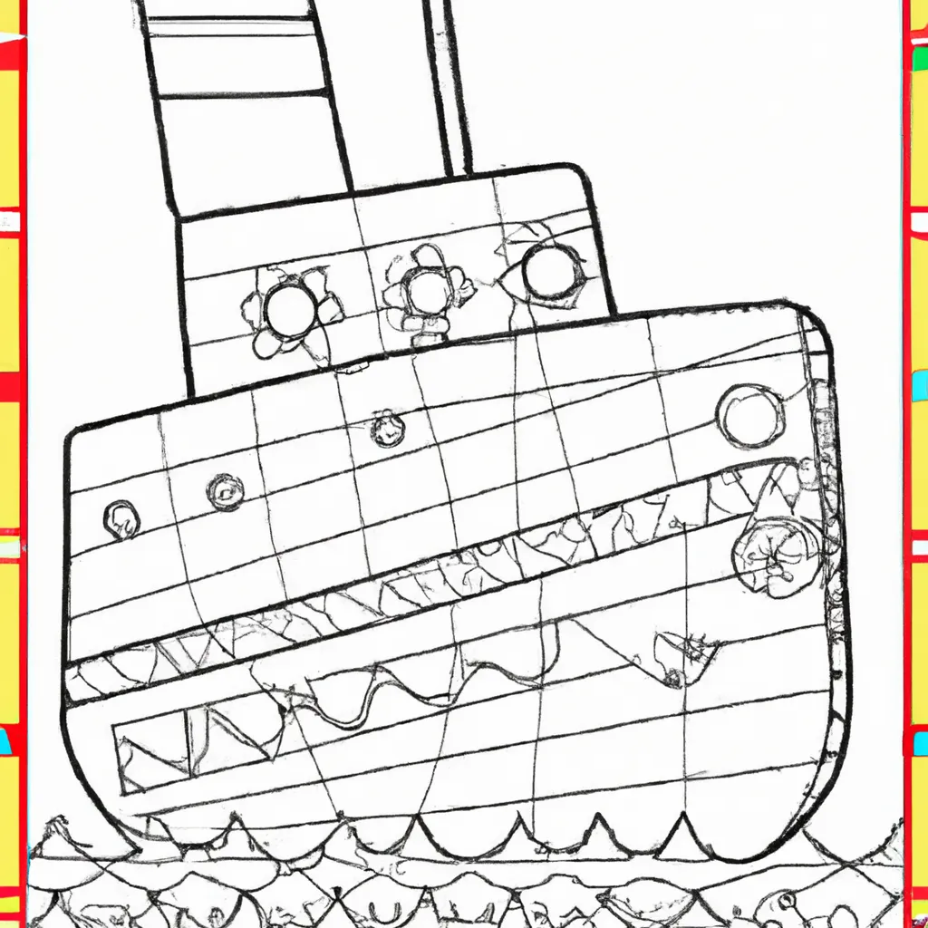 Desenho para colorir desenhos navio brinquedo