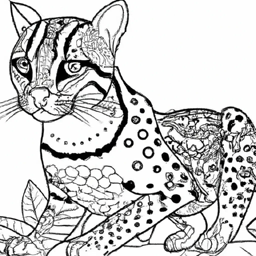 Desenho para colorir desenhos ocelote
