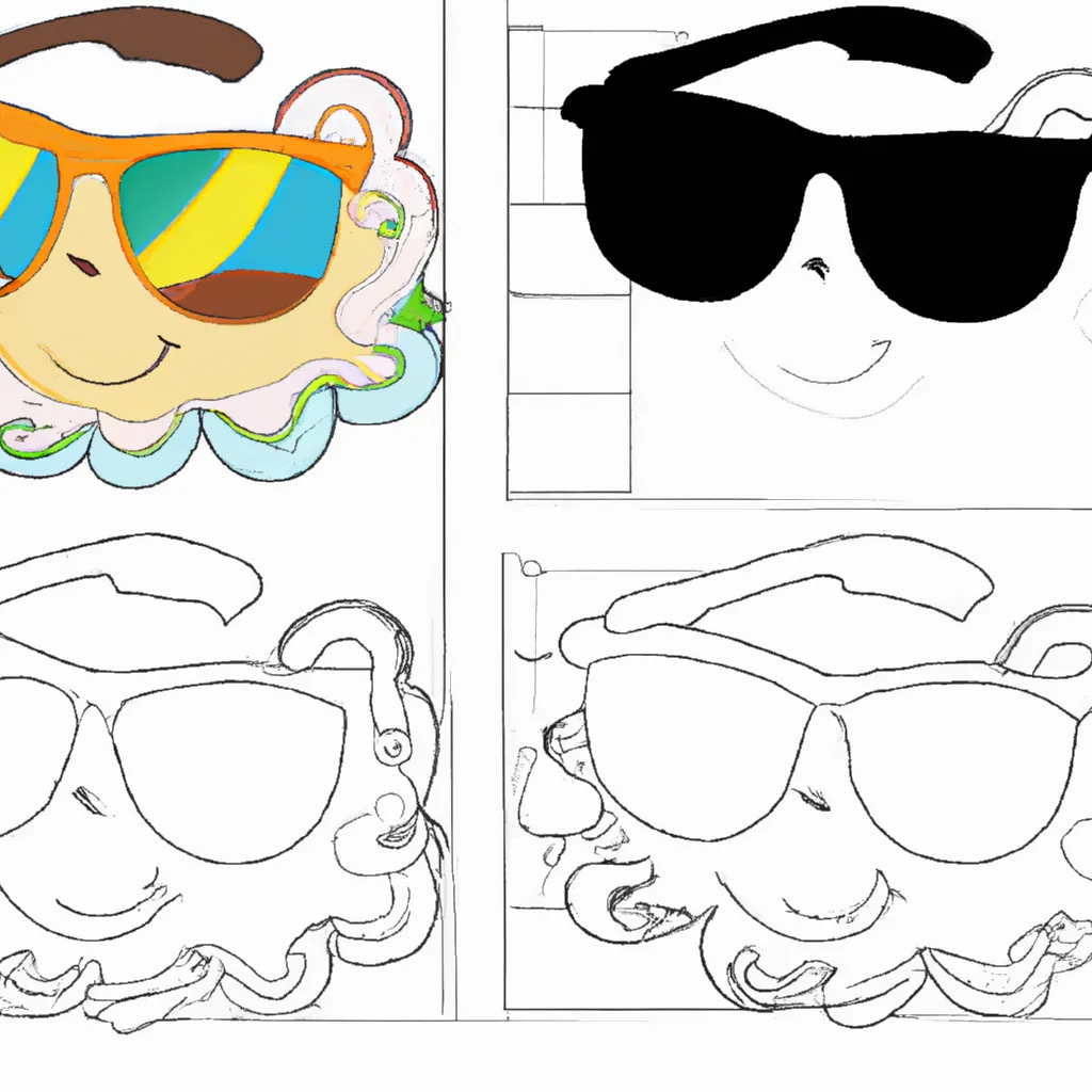 Desenho para colorir desenhos oculos sol