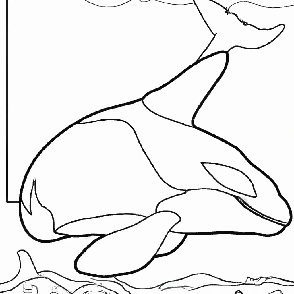 Desenho para colorir desenhos orca marinha arte bela