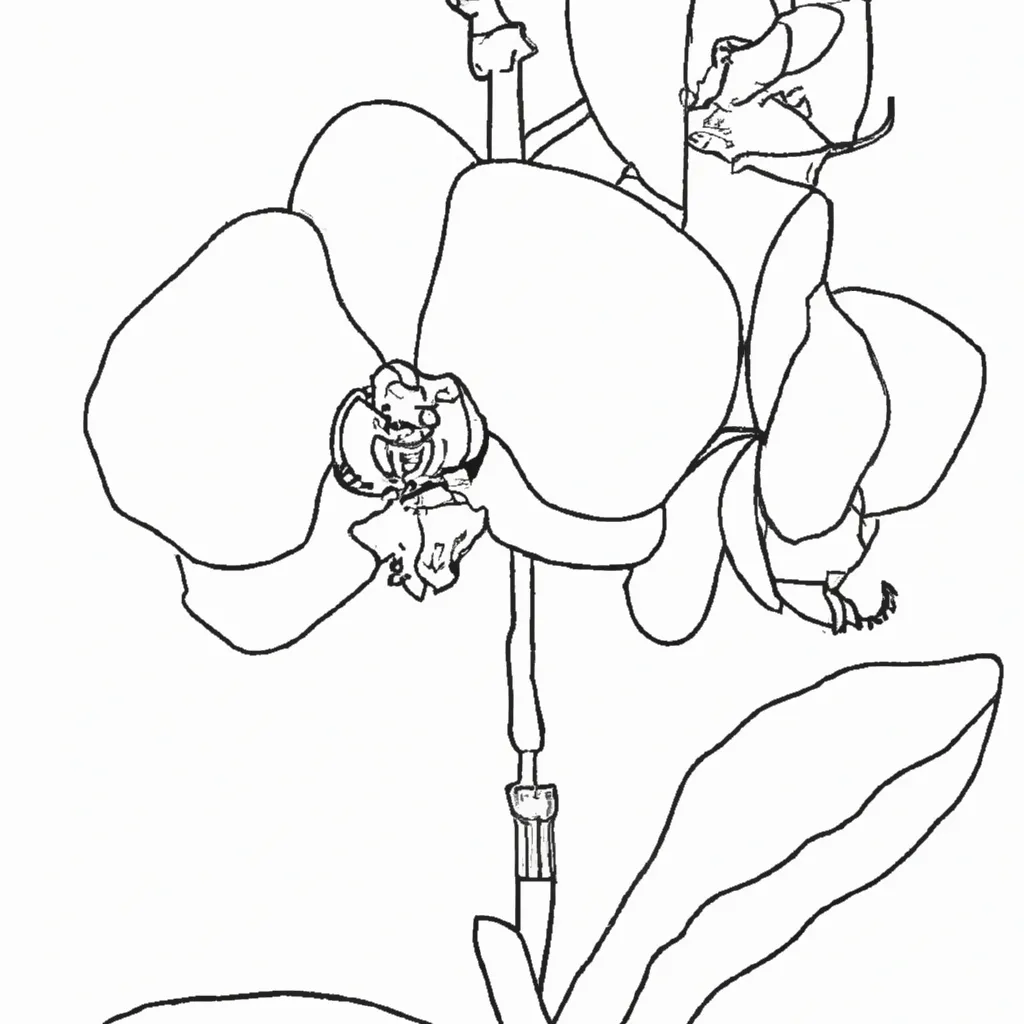 Desenho para colorir desenhos orquidea