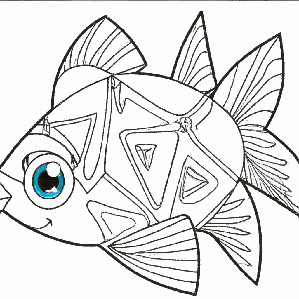 Desenho para colorir desenhos peixes infantis