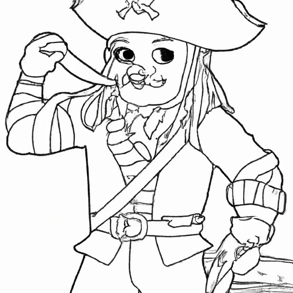 Desenho para colorir desenhos pirata