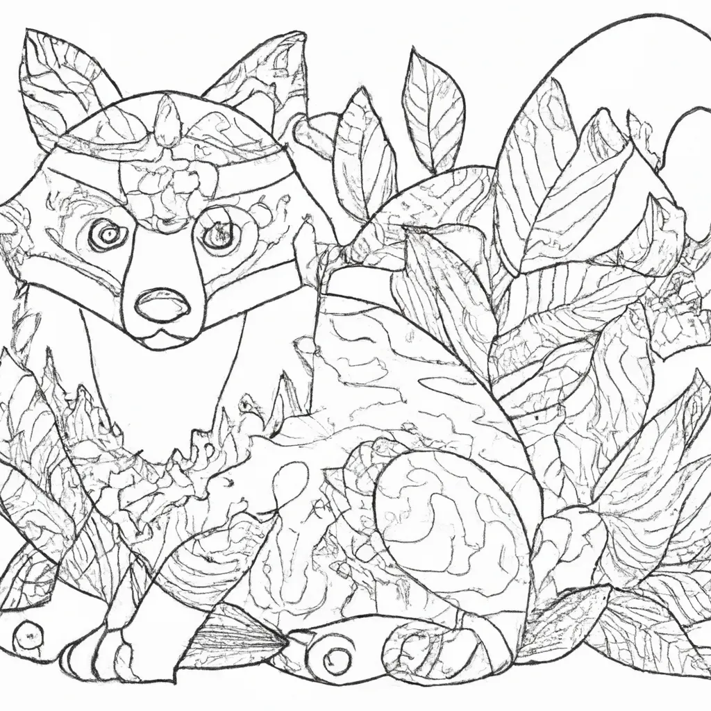 Desenhos para colorir para crianças de Raposas - Raposas