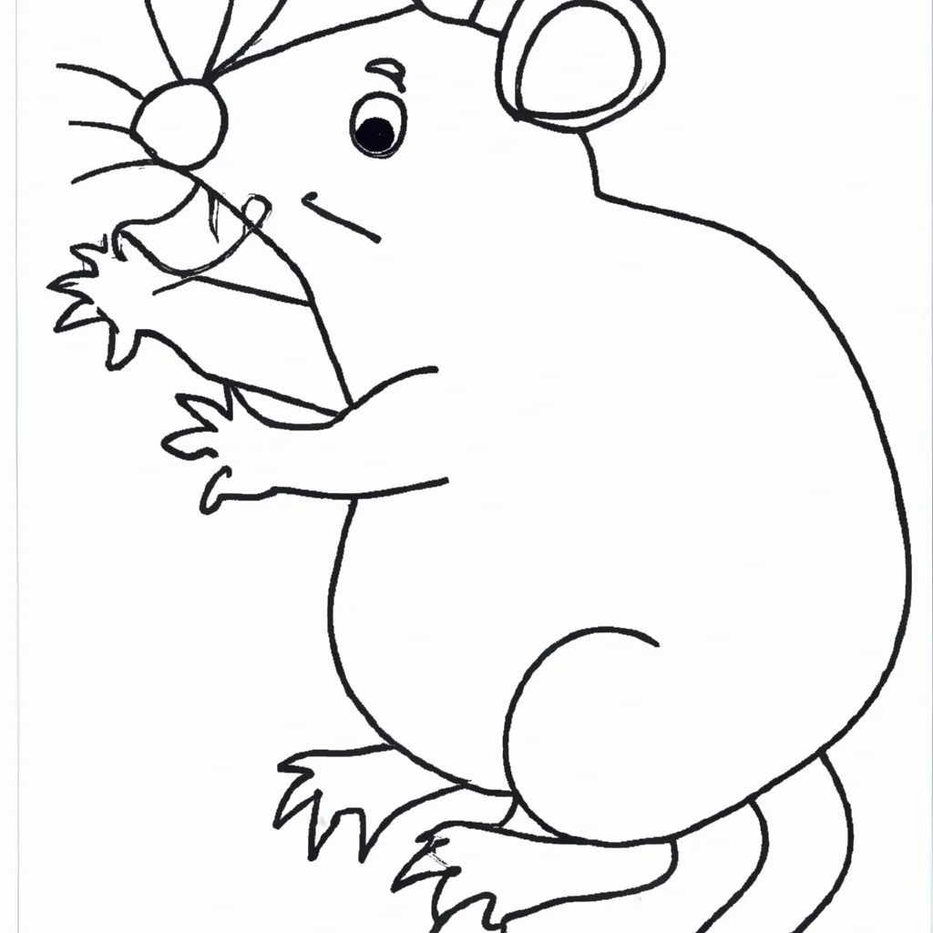 Desenho para colorir desenhos ratos ilustracoes
