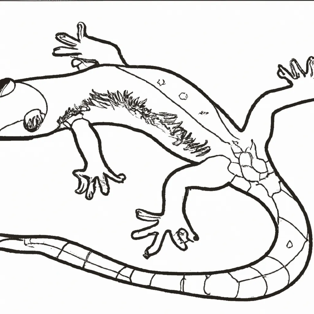 Desenho para colorir desenhos salamandra