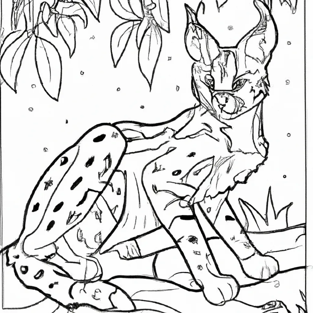 Desenho para colorir desenhos serval anime gatinha