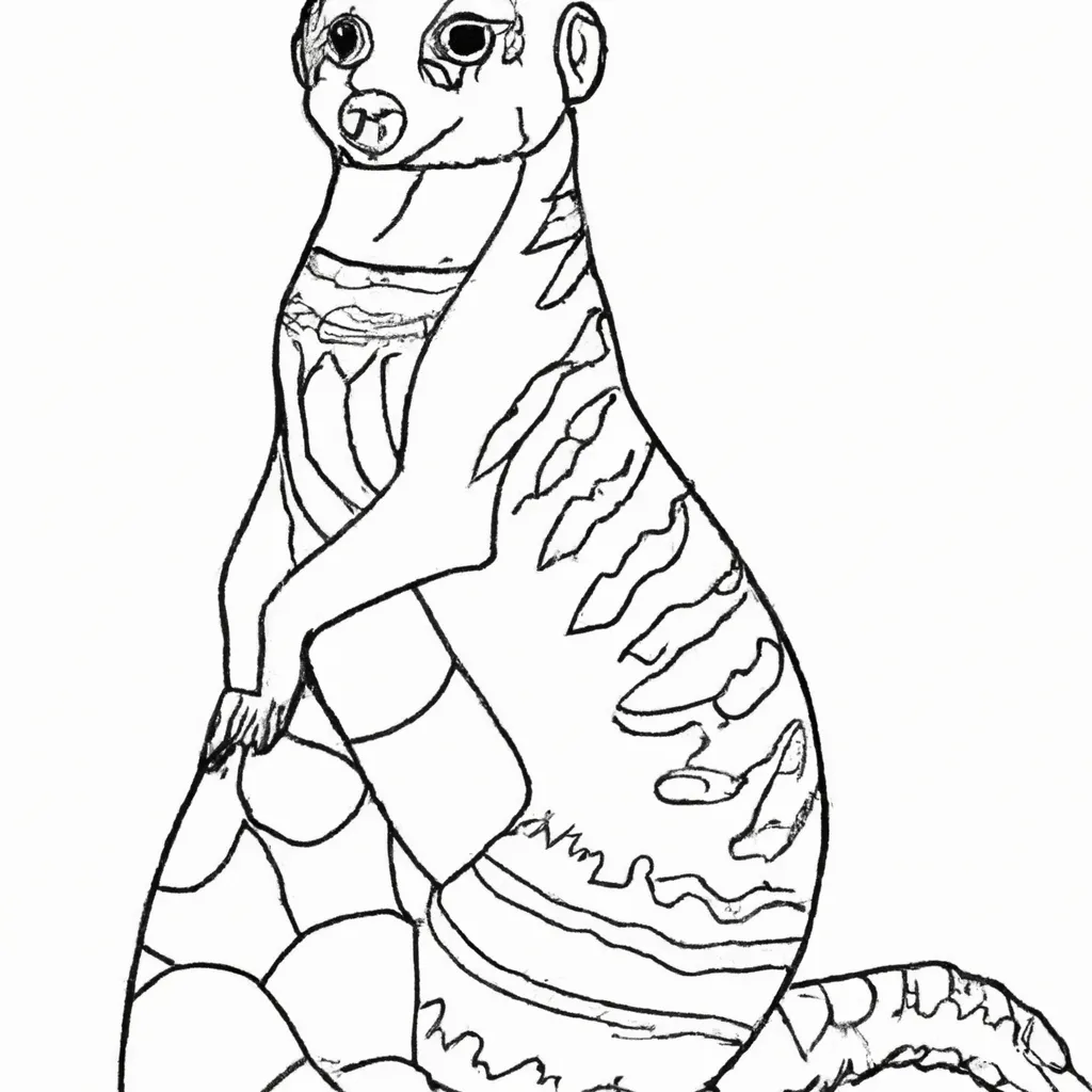 Desenho para colorir desenhos suricato