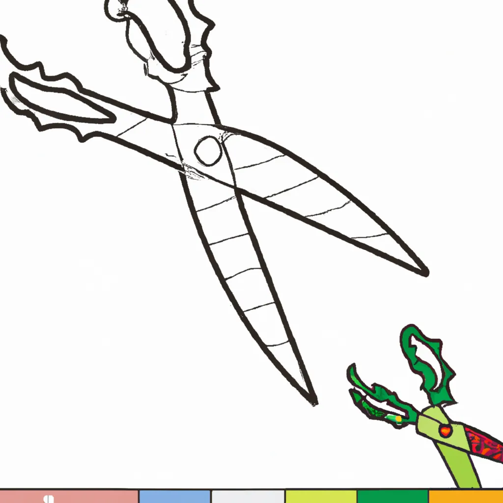 Desenho para colorir desenhos tesoura arte infantil