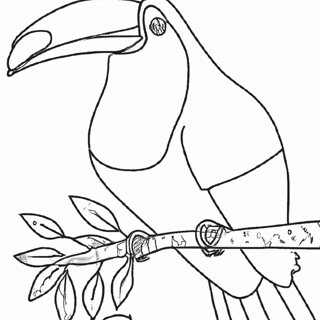 Desenho para colorir desenhos tucano