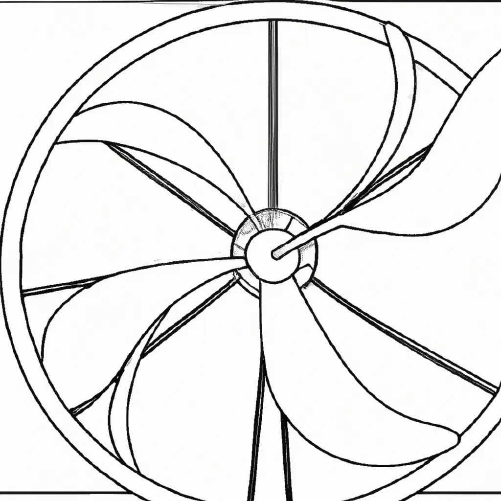 Desenho para colorir desenhos ventilador