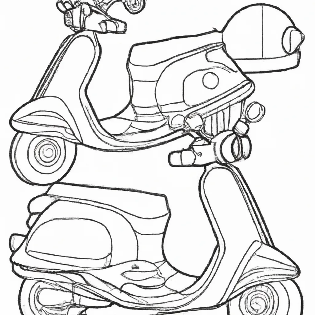 Desenho para colorir desenhos vespas arte motociclos
