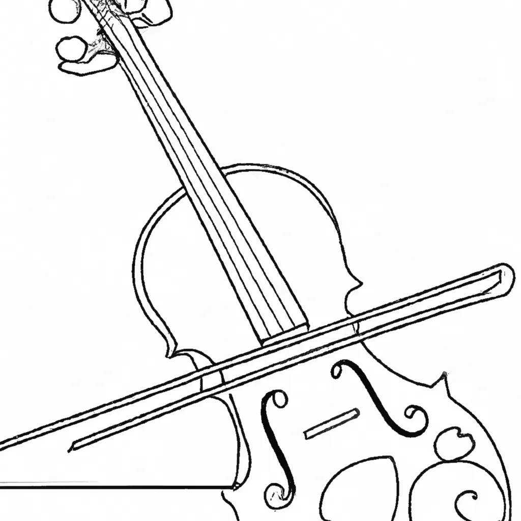 Desenho para colorir desenhos violino