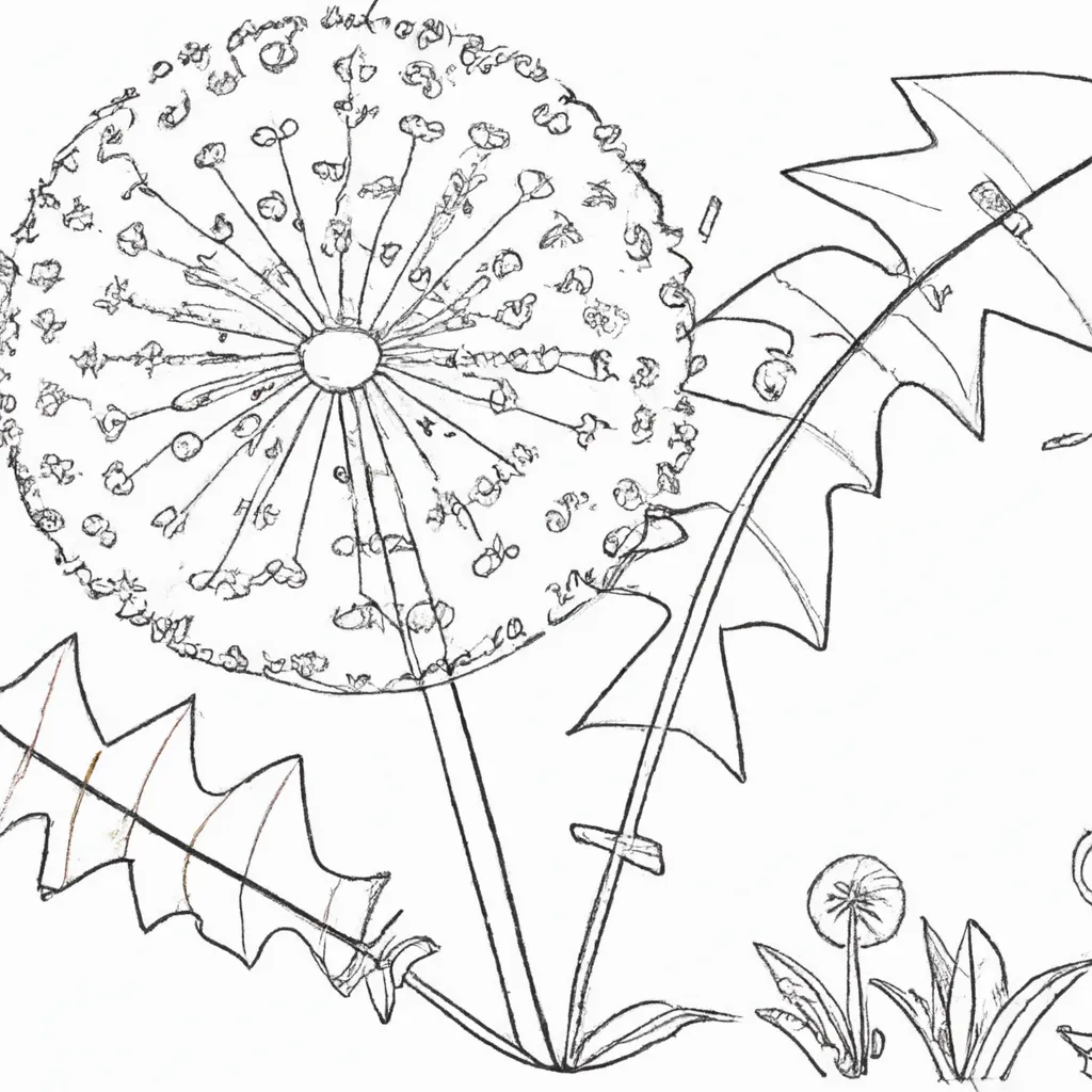 Desenho para criancas de dente de leao desenhos arte floral