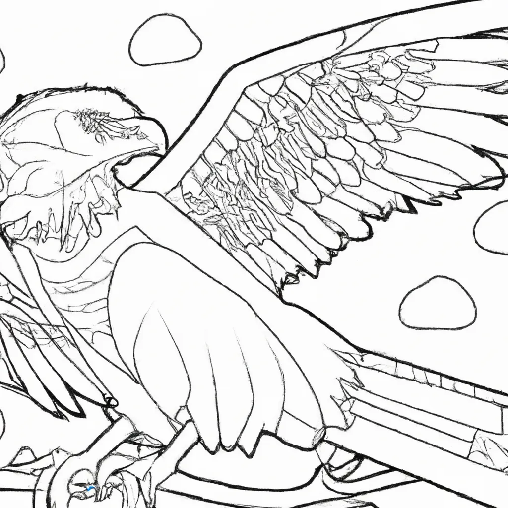 Colorindo uma Águia de Penacho: Desafio Criativo para Crianças! Desenho para criancas de desenho aguia penacho