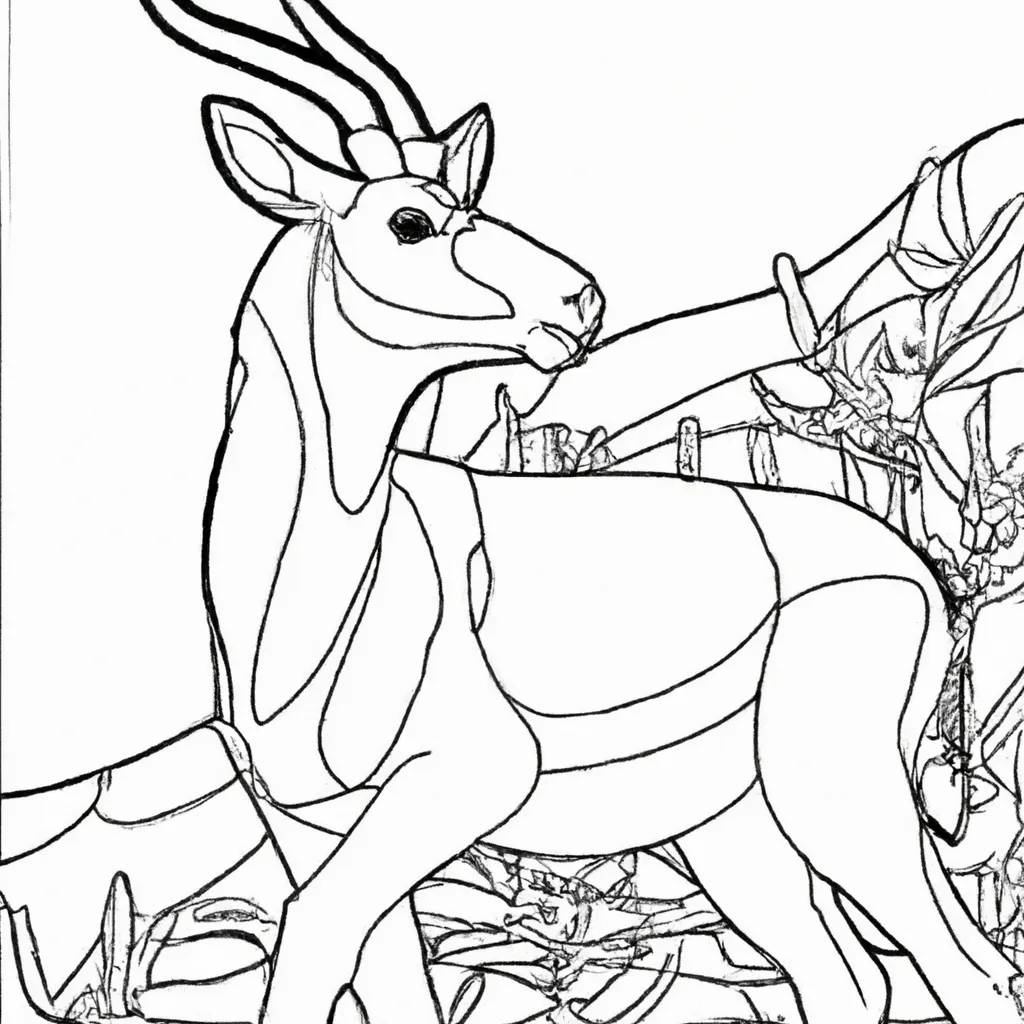 Desenho para criancas de desenho antilope
