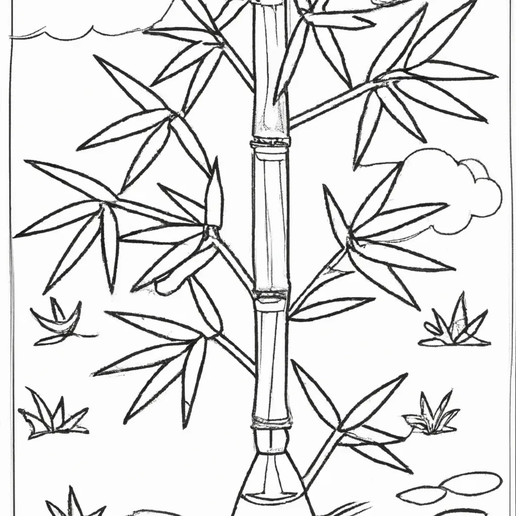 Desenho para criancas de desenho arvore bambu