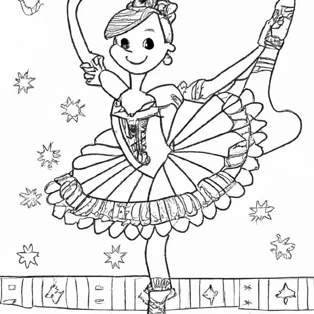 Desenho para criancas de desenho bailarina