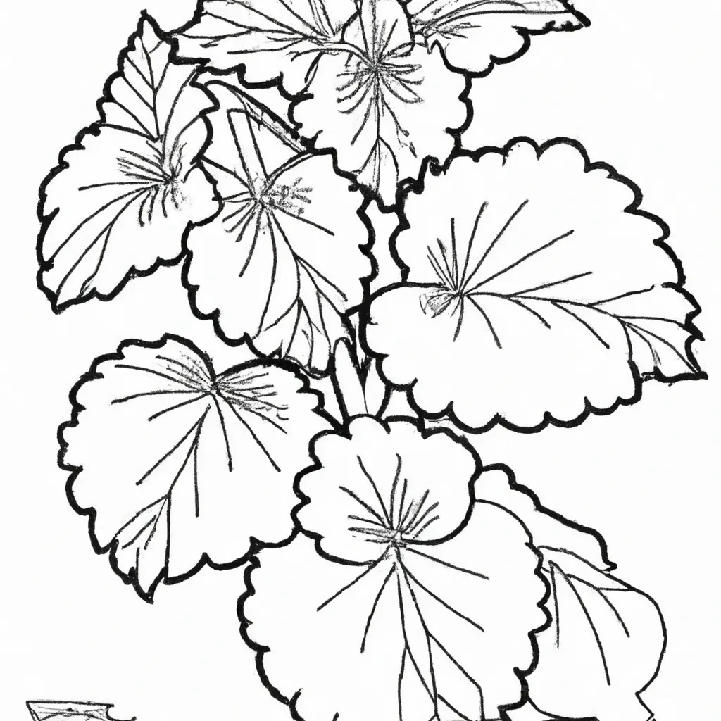 Desenho para criancas de desenho begonia flor colorida bonita