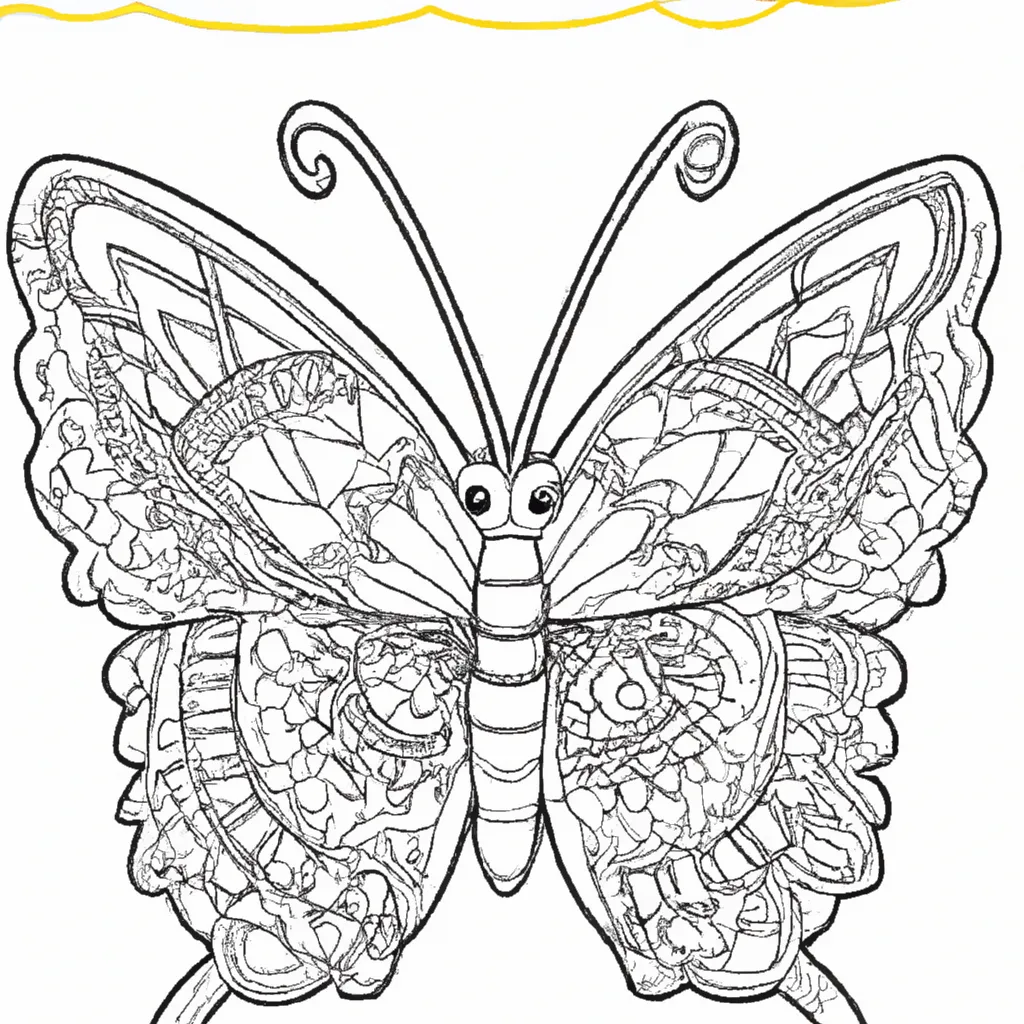 Desenho para criancas de desenho borboleta ouro