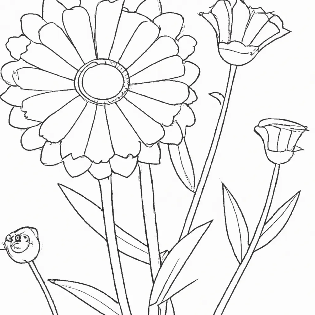 Desenho para criancas de desenho caleendula