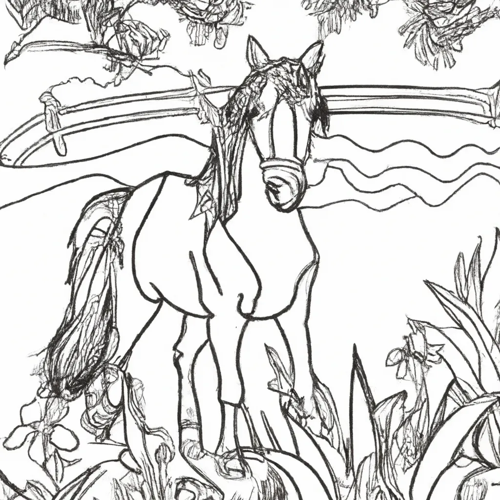 Desenho para criancas de desenho cavalo selvagem