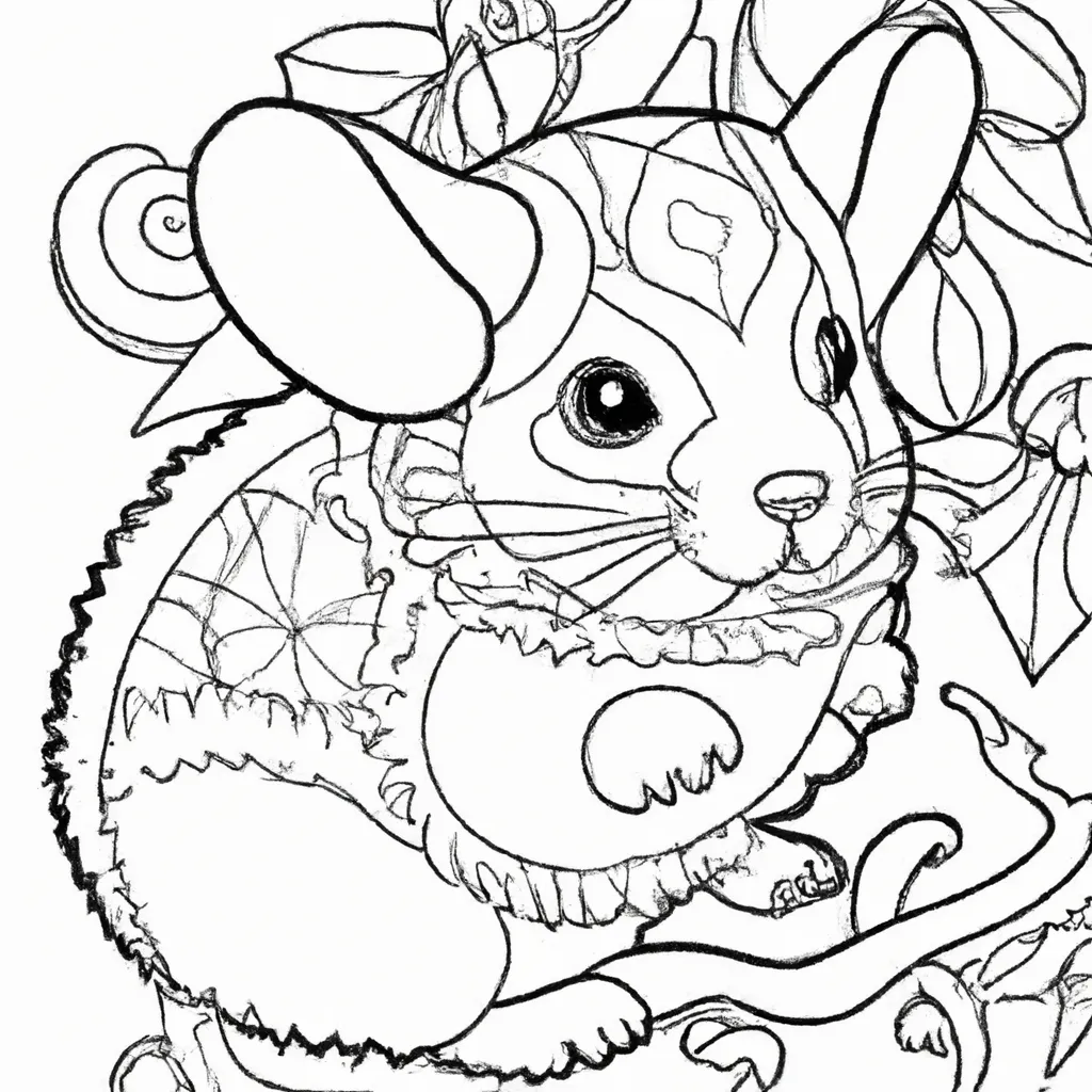 Uma Chinchila Divertida para Colorir: Desenho Grátis para Crianças! Desenho para criancas de desenho chinchila