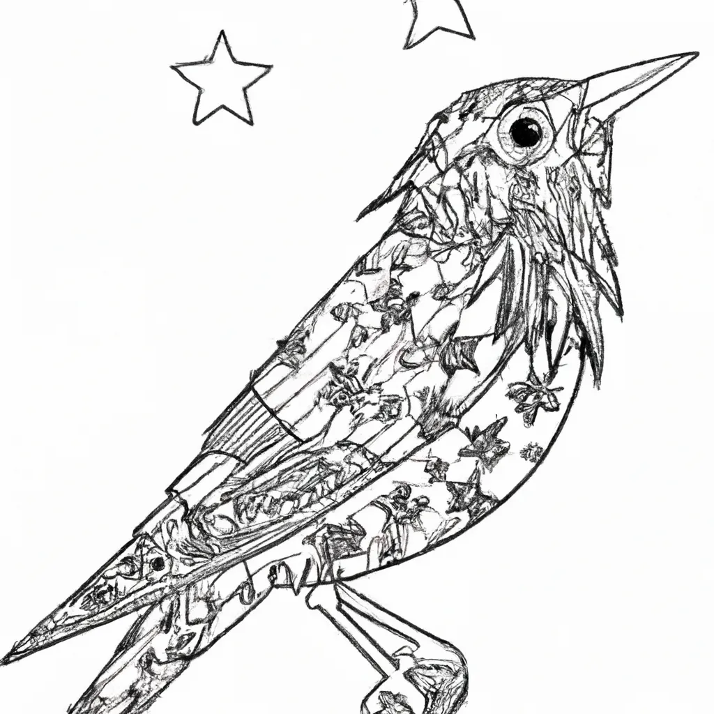 Desenho para criancas de desenho estorninho