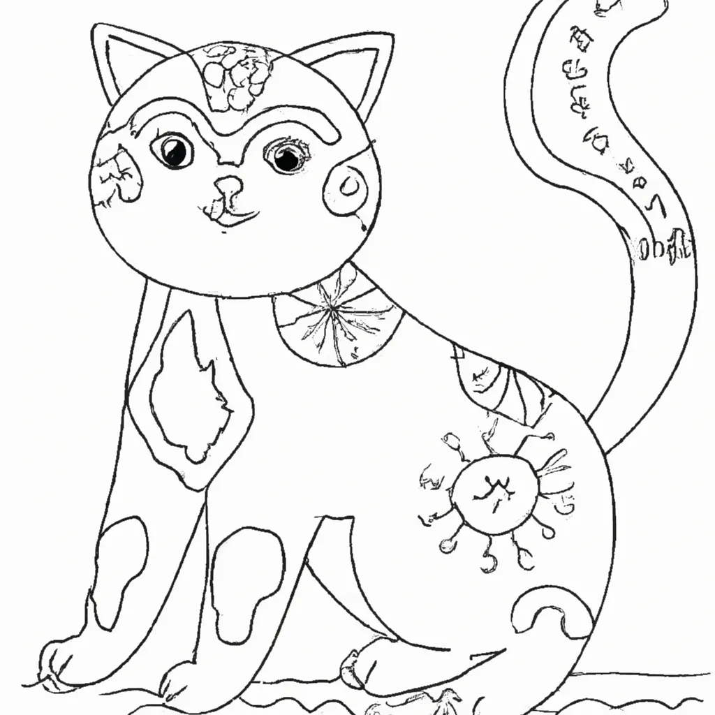 Desenho para criancas de desenho gato bravo