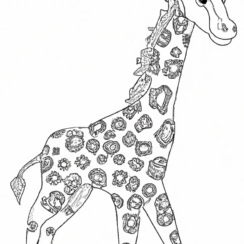 Desenho para criancas de desenho girafa 1
