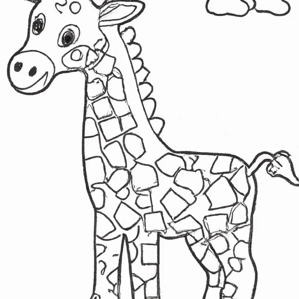 Desenho para criancas de desenho girafa