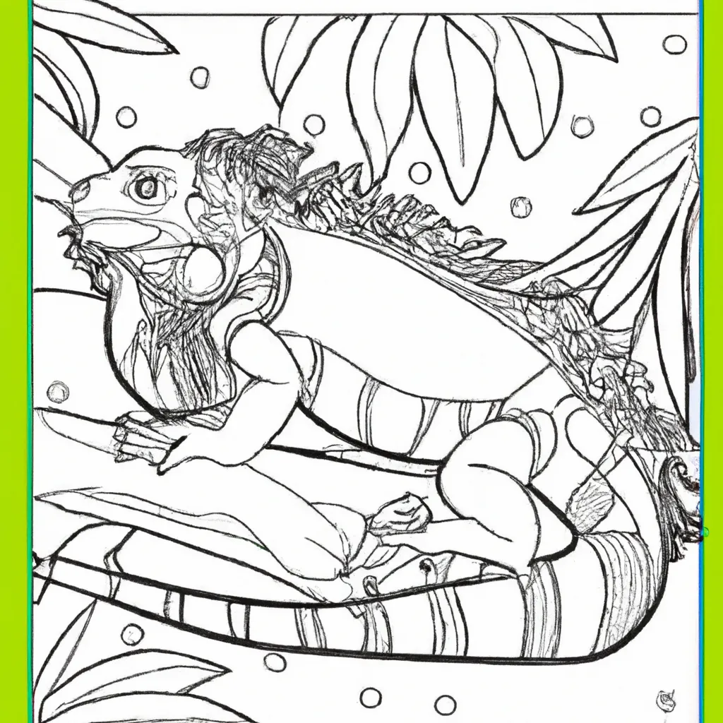 Colorindo Uma Iguana: Desenho Divertido Para Crianças! Desenho para criancas de desenho iguana