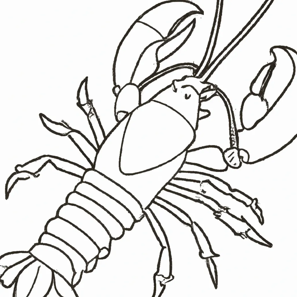 Desenho para criancas de desenho lagosta