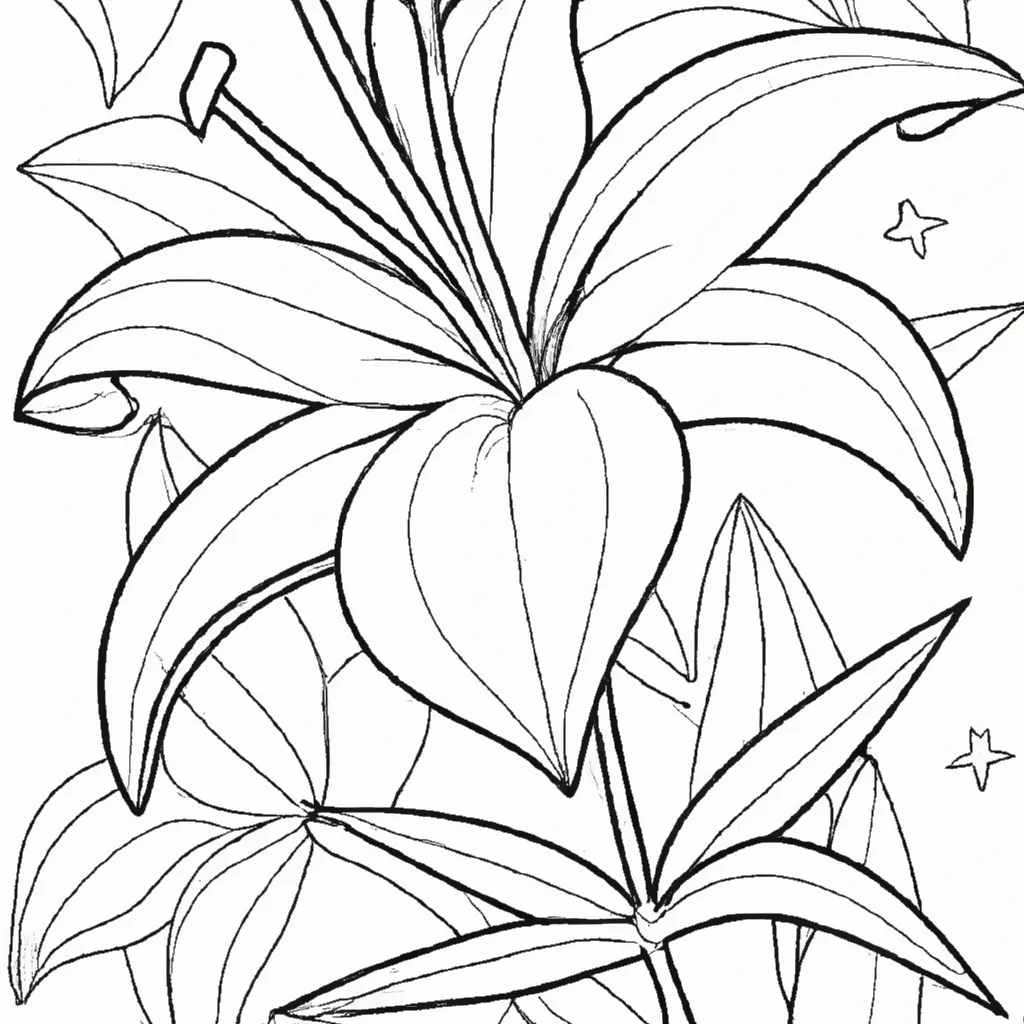 Desenho para criancas de desenho lirio flor arte bela