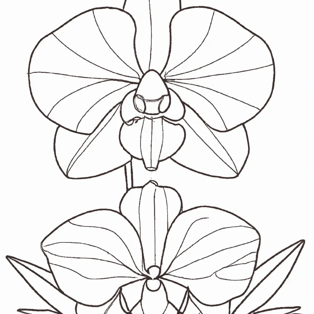 Desenho para criancas de desenho orquidea
