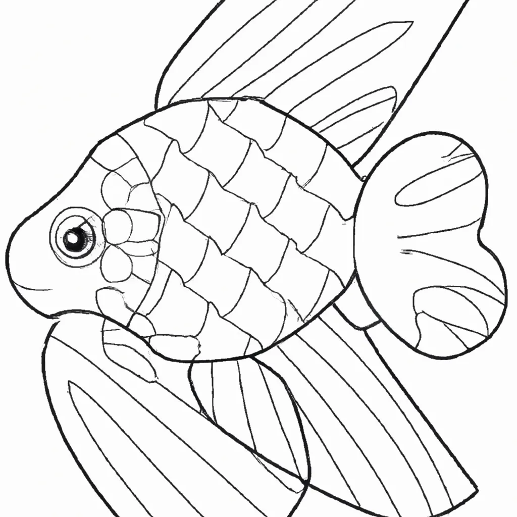 Desenho para criancas de desenho peixe anjo