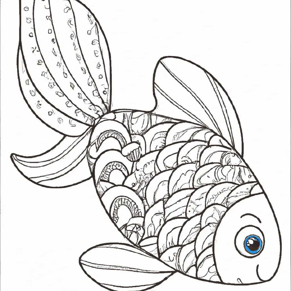 Desenho para criancas de desenho peixe arco iris