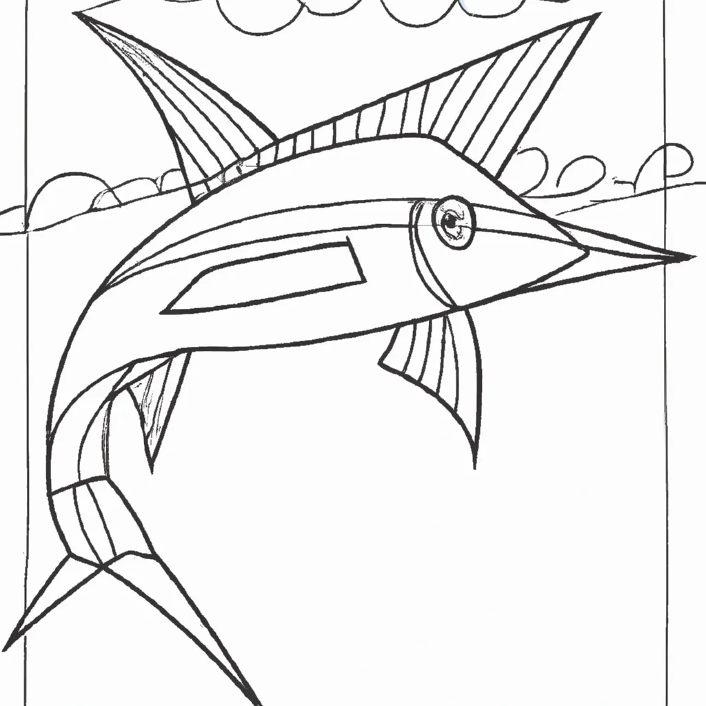 Desenho para criancas de desenho peixe espada