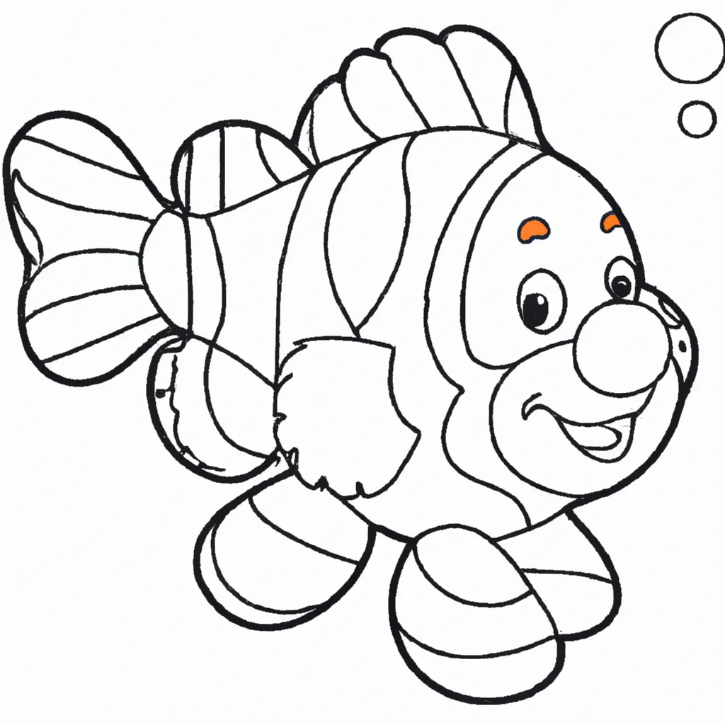 Desenho para criancas de desenho peixe palhaco 1