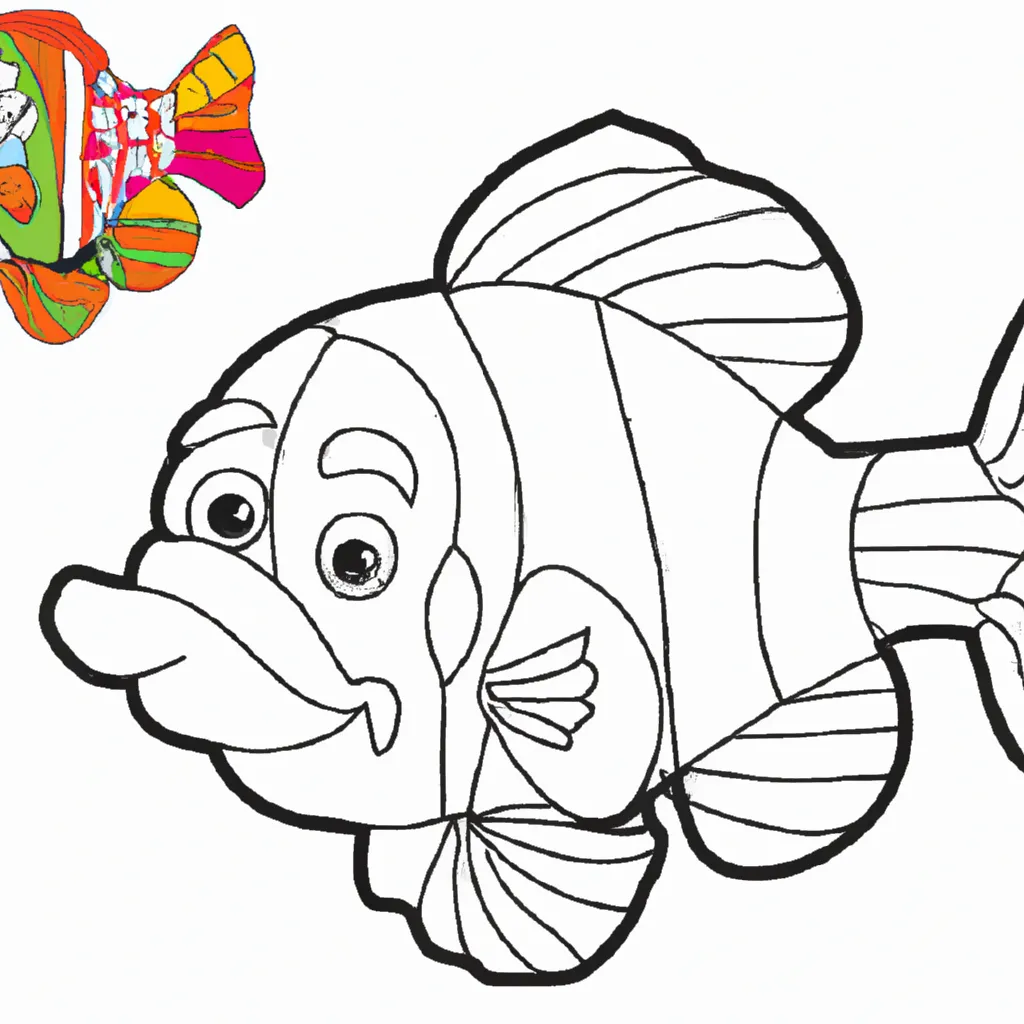 Desenho para criancas de desenho peixe palhaco