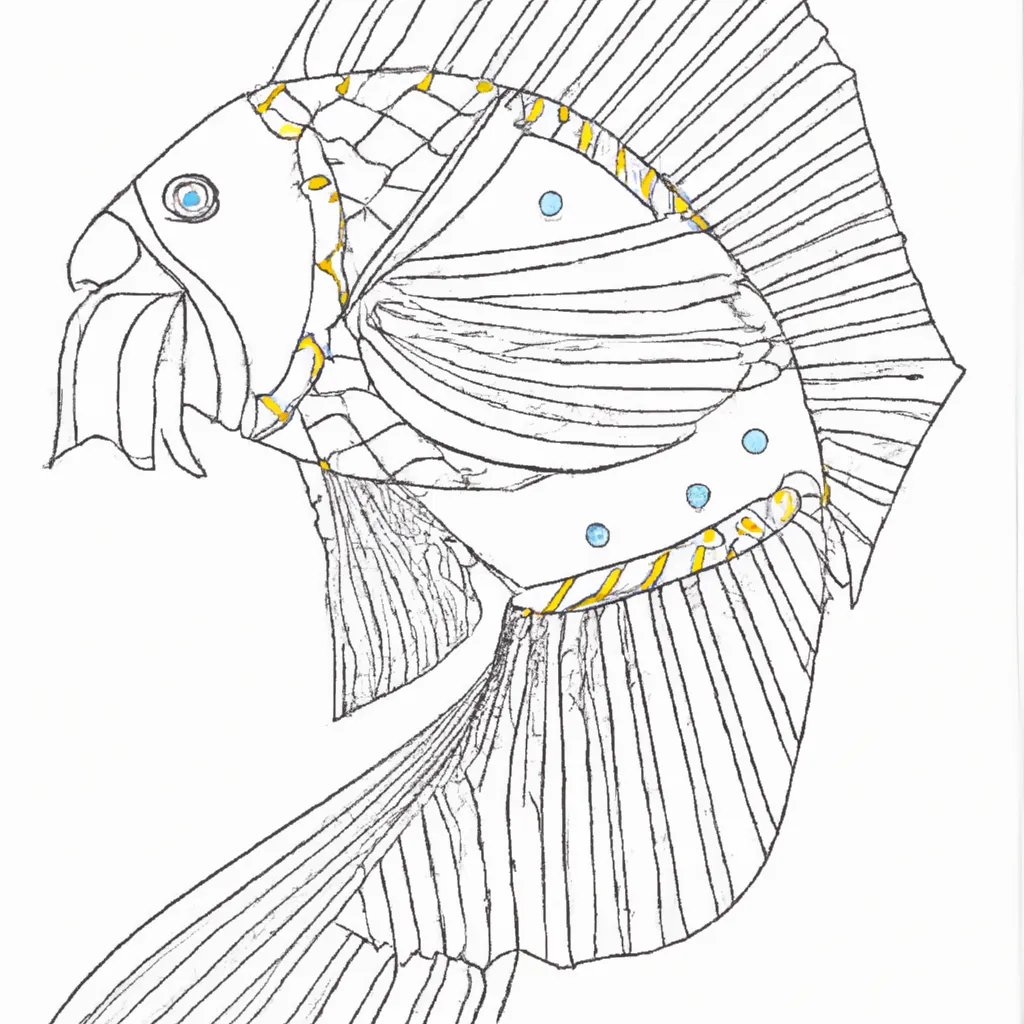 Desenho para criancas de desenho peixe papagaio