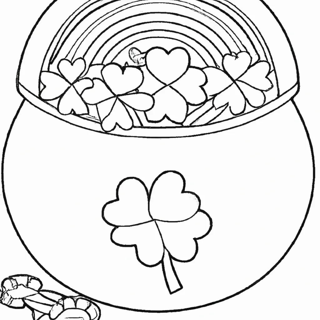 Desenho para criancas de desenho pote ouro