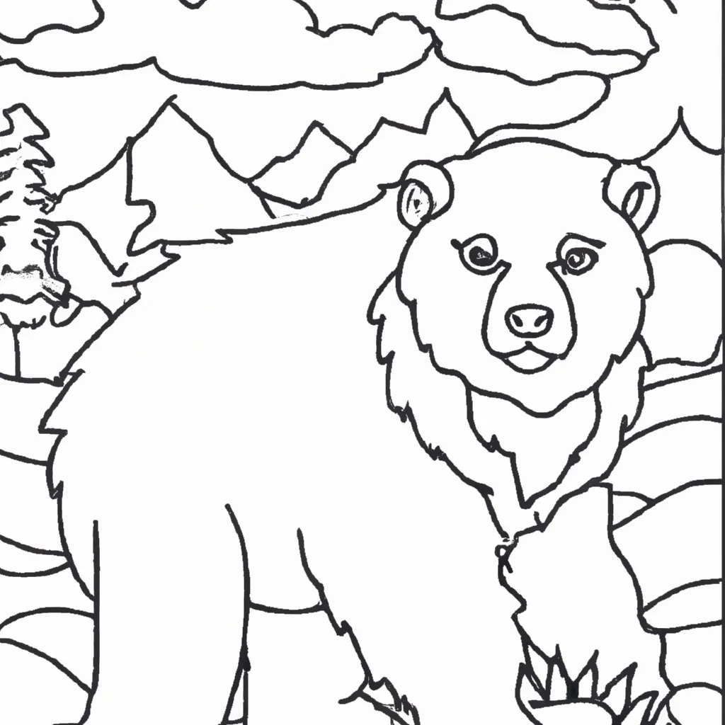 Desenho para criancas de desenho urso pardo