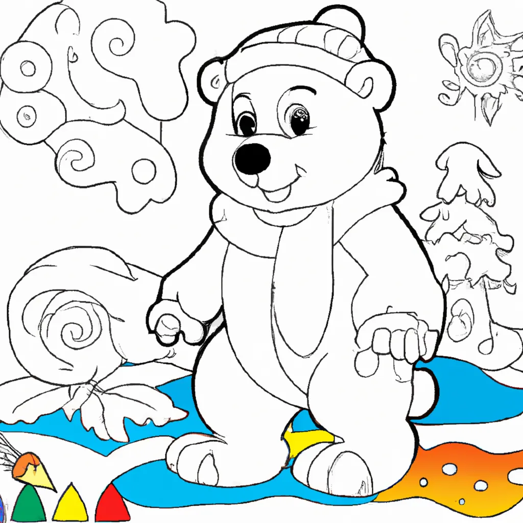 Desenho para criancas de desenho urso polar
