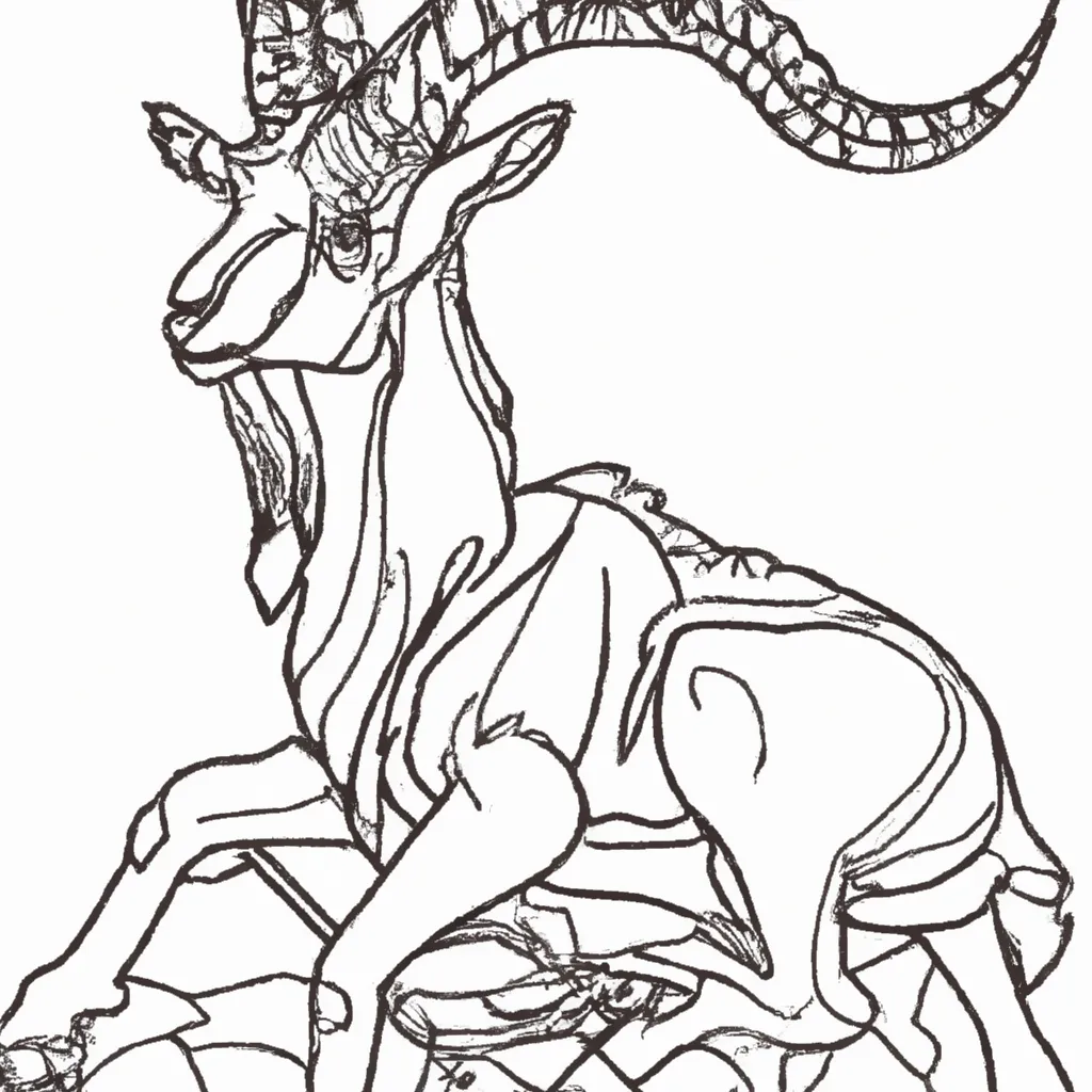 Descubra a Alegria de Colorir! Desenho de Cabra para Crianças. Desenho para criancas de desenhos cabra