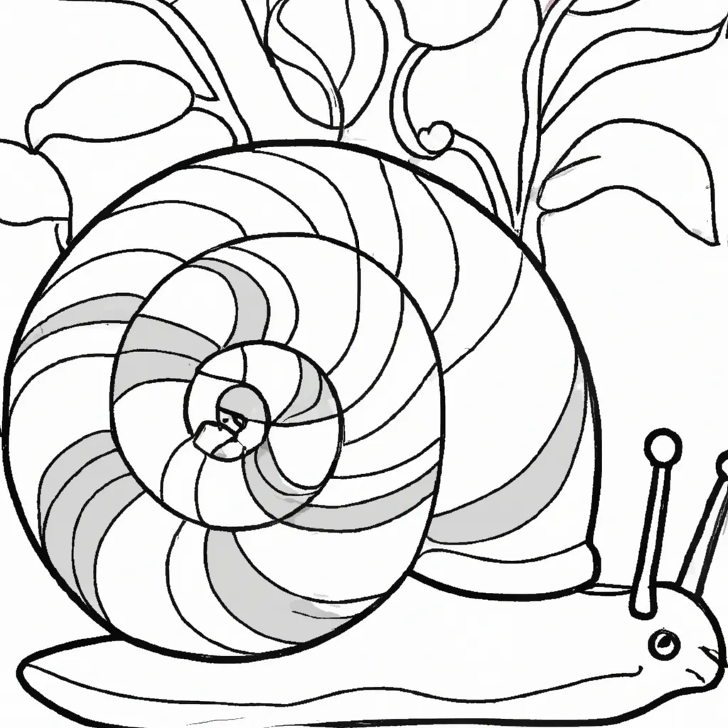 Desenho para criancas de desenhos caracol 1