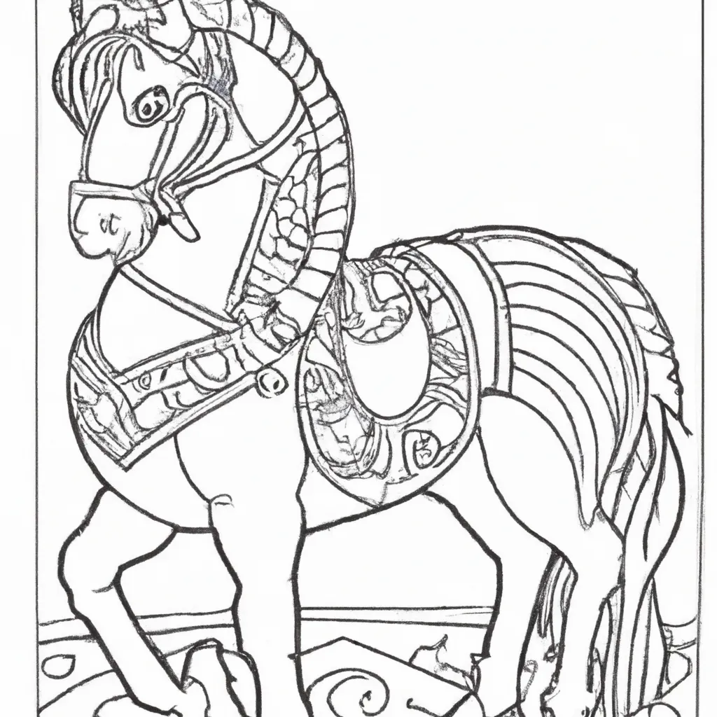 Desenho para criancas de desenhos cavalo sela