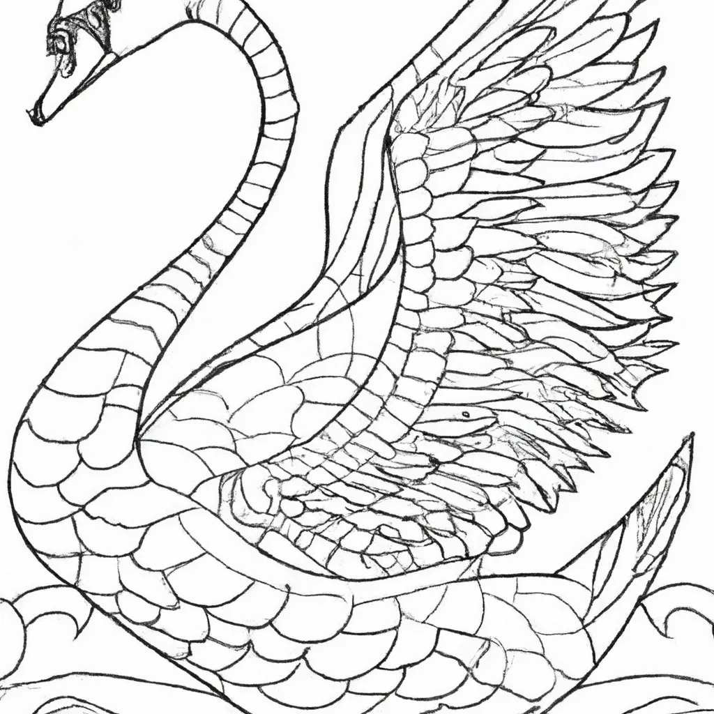 Desenho para criancas de desenhos cisne
