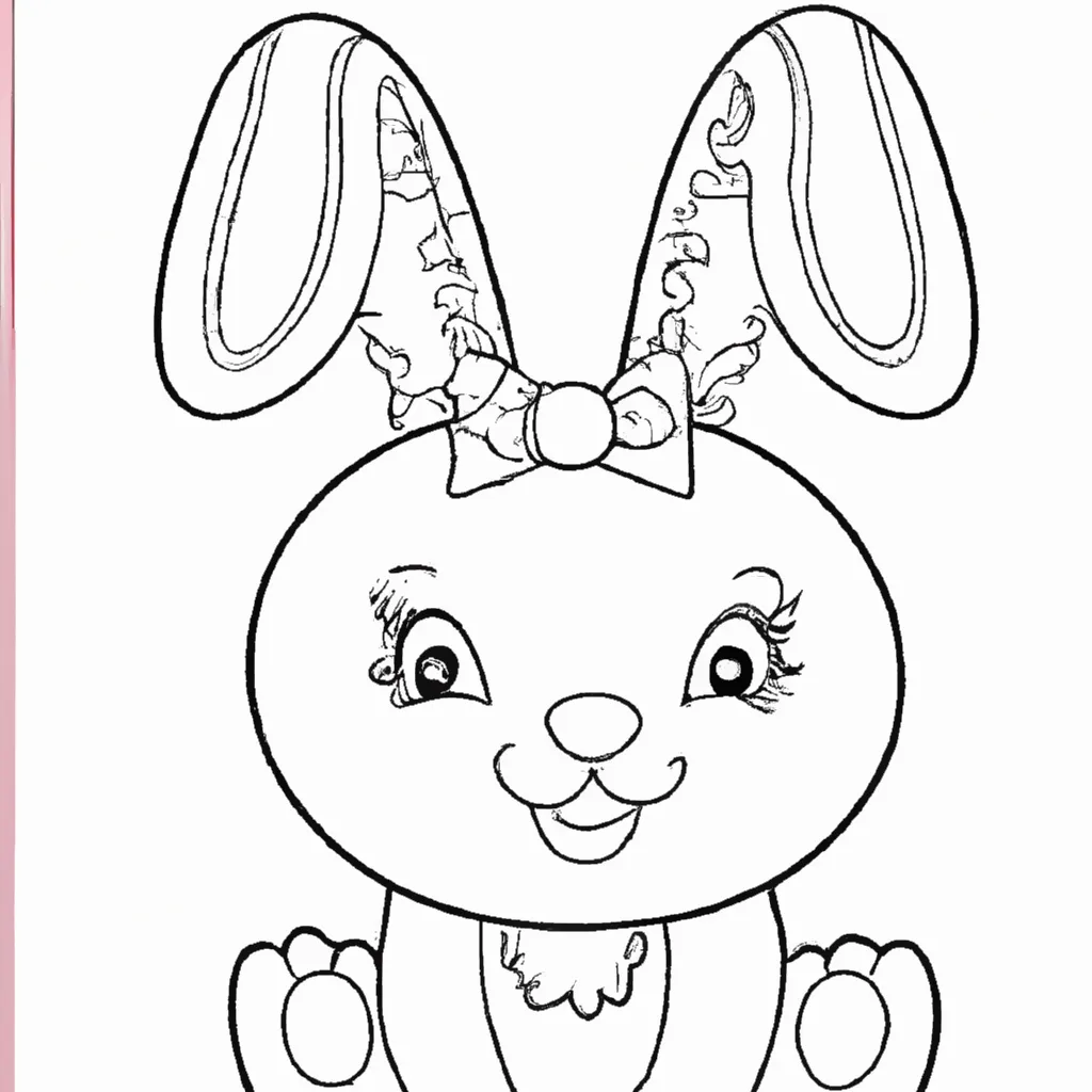 Desenho para criancas de desenhos coelho rosa