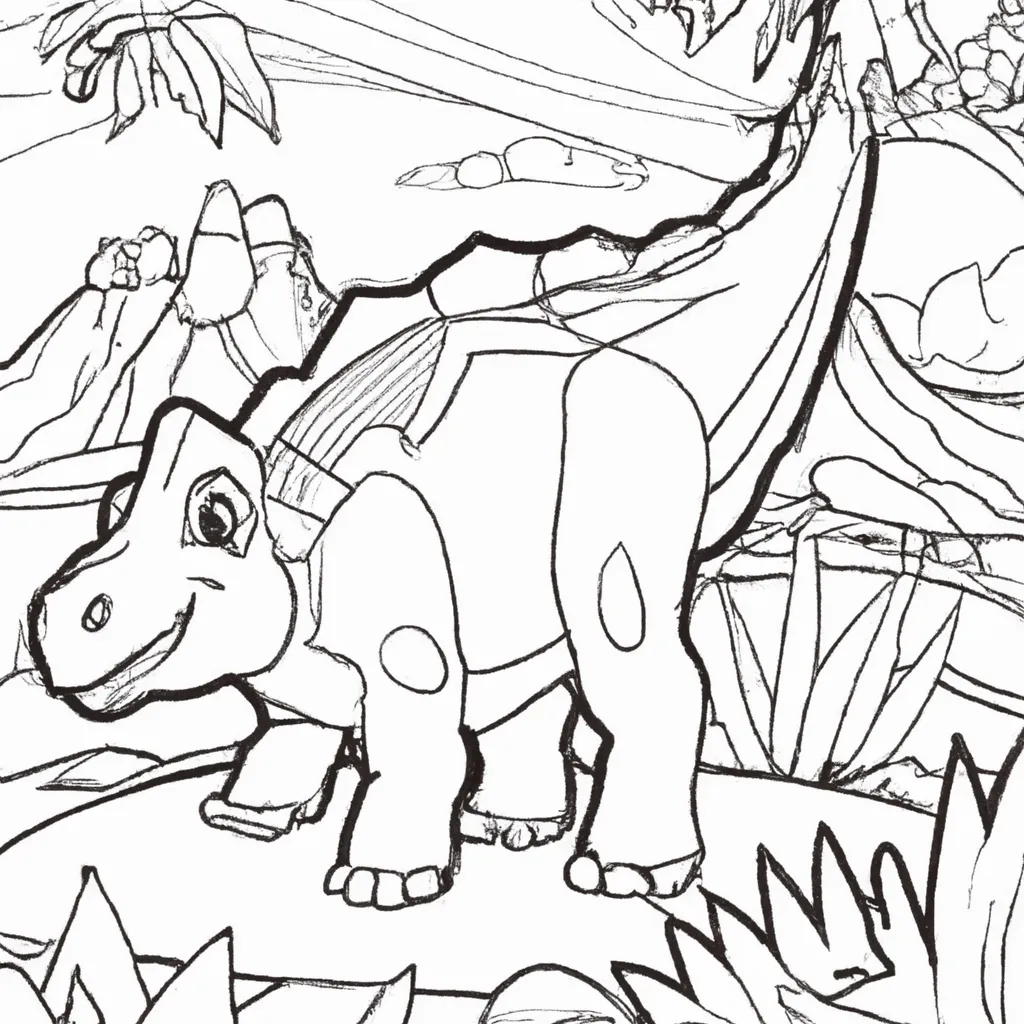 Desenho para criancas de desenhos dinossauro